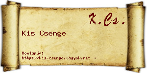 Kis Csenge névjegykártya