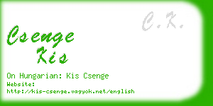 csenge kis business card
